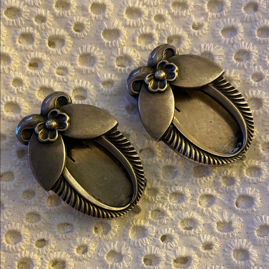 Georg Jensen Sterling Silver Dress Clips